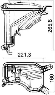 Expansion Tank, coolant MAHLE CRT 207 000S)