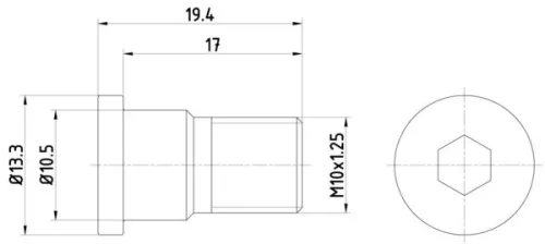 Bolt, brake disc TEXTAR TPM0007)