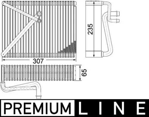 Evaporator, air conditioning MAHLE AE 87 000P)