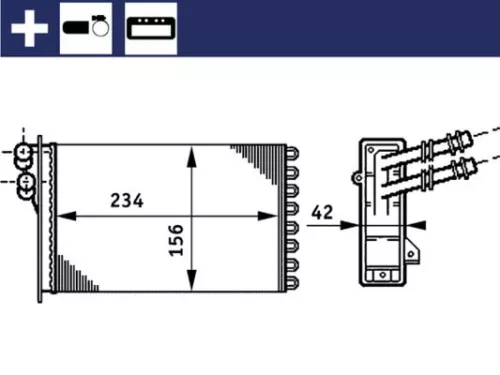Heat Exchanger, interior heating MAHLE AH 72 000S)