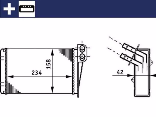 Heat Exchanger, interior heating MAHLE AH 73 000S)