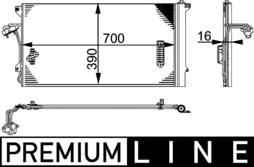 Condenser, air conditioning MAHLE AC 659 000P)