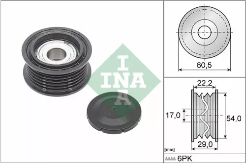 Deflection/Guide Pulley, V-ribbed belt Schaeffler INA 532 0854 10)