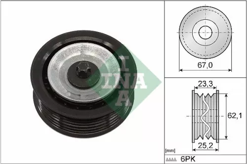Deflection/Guide Pulley, V-ribbed belt Schaeffler INA 532 0619 10)