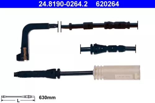 Warning Contact, brake pad wear ATE 24.8190-0264.2)