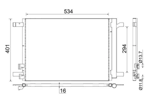 Condenser, air conditioning MAHLE AC 772 000S)