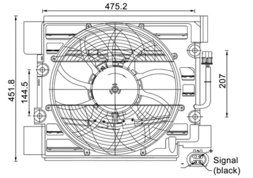 Fan, air conditioning condenser MAHLE ACF 24 000S)