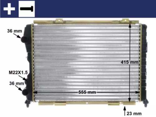 Radiator, engine cooling MAHLE CR 1408 000S)
