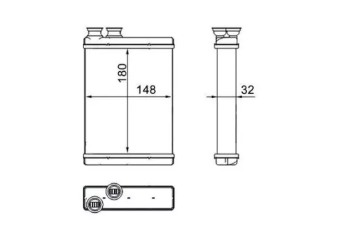 Heat Exchanger, interior heating MAHLE AH 265 000S)
