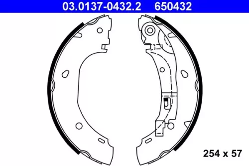 Brake Shoe Set ATE 03.0137-0432.2)
