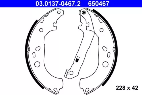 Brake Shoe Set ATE 03.0137-0467.2)