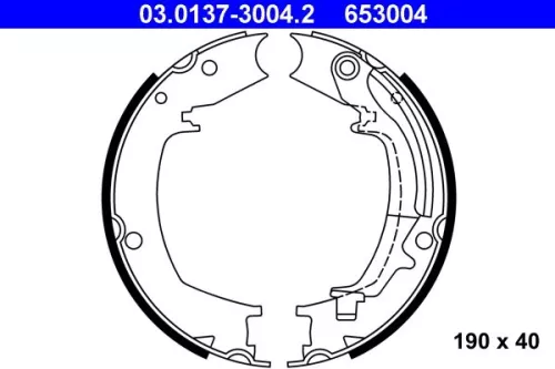 Brake Shoe Set, parking brake ATE 03.0137-3004.2)