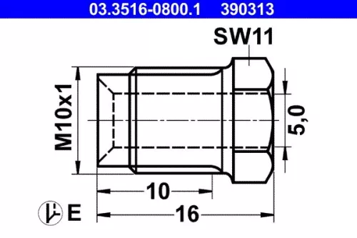 Union Bolt ATE 03.3516-0800.1)