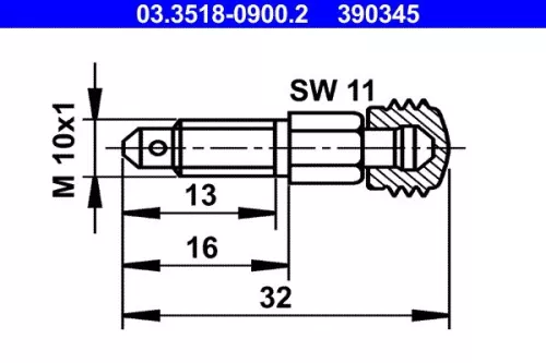 Breather Screw/Valve ATE 03.3518-0900.2)