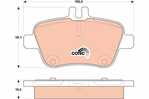 Brake Pad Set, disc brake TRW GDB1920)