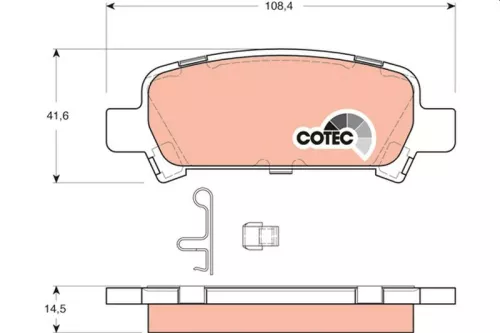 Brake Pad Set, disc brake TRW GDB3223)
