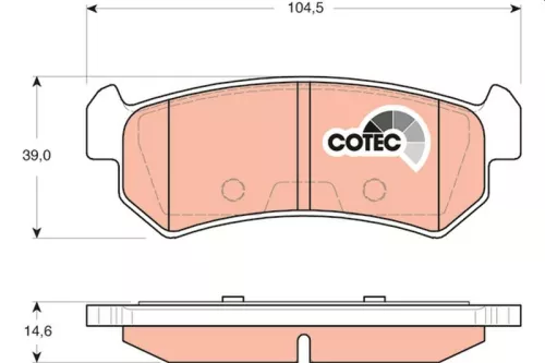 Brake Pad Set, disc brake TRW GDB3348)