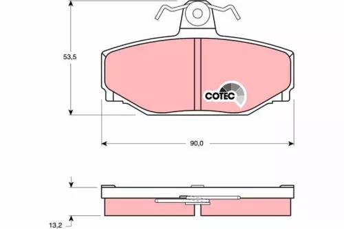 Brake Pad Set, disc brake TRW GDB442)