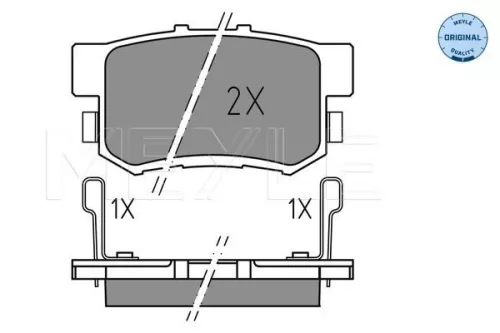 Brake Pad Set, disc brake MEYLE 025 237 3615)