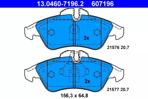 Brake Pad Set, disc brake ATE 13.0460-7196.2)