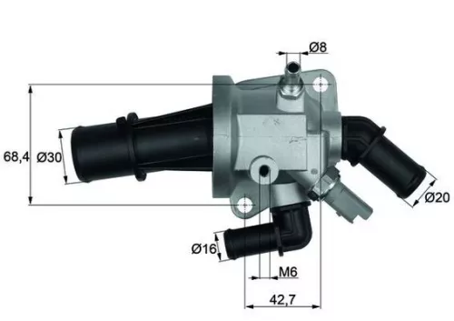 Thermostat, coolant MAHLE TI 153 88)