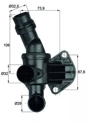 Thermostat, coolant MAHLE TI 6 87)