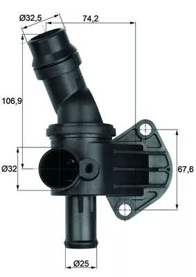 Thermostat, coolant MAHLE TI 8 87)