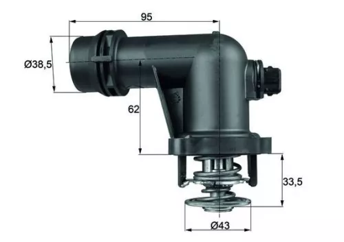 Thermostat, coolant MAHLE TM 15 105)