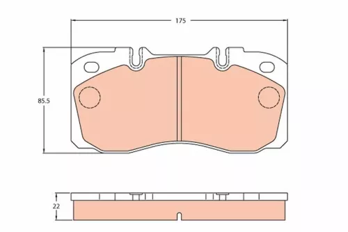 Brake Pad Set, disc brake TRW GDB5068)