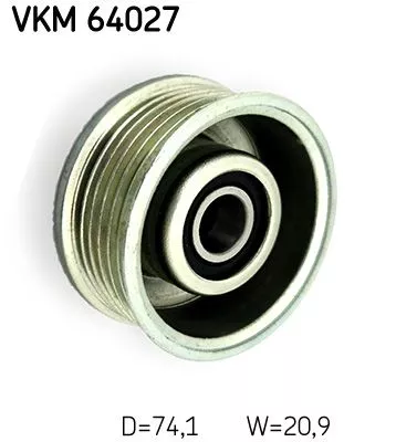 Deflection/Guide Pulley, V-ribbed belt SKF VKM 64027)