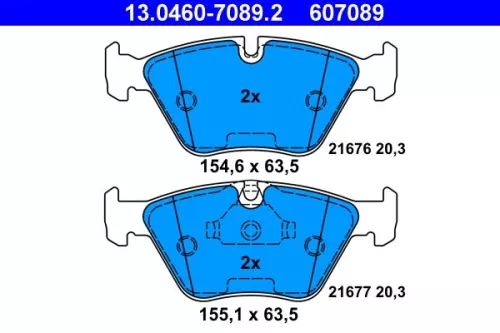 Brake Pad Set, disc brake ATE 13.0460-7089.2)