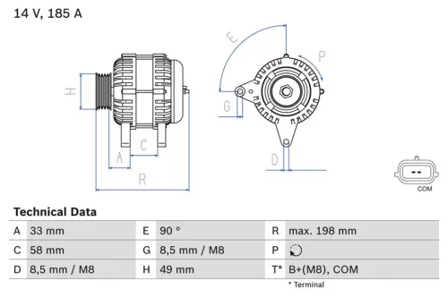 Alternator BOSCH 0 986 083 560)