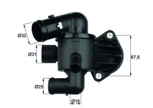 Thermostat, coolant MAHLE TI 33 87)