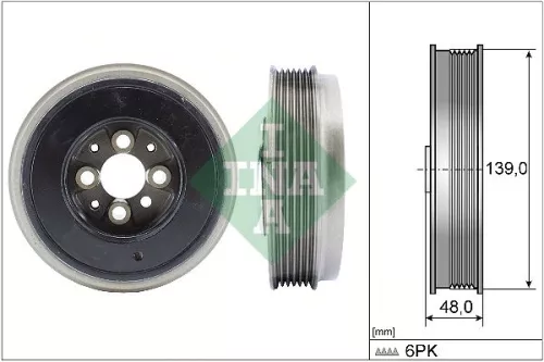 Belt Pulley, crankshaft Schaeffler INA 544 0065 10)
