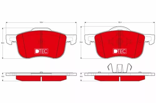 Brake Pad Set, disc brake TRW GDB1388DTE)