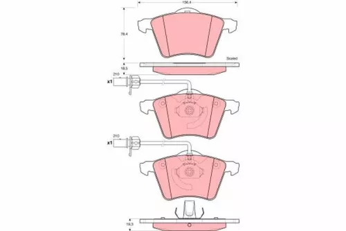 Brake Pad Set, disc brake TRW GDB1459)