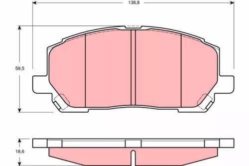 Brake Pad Set, disc brake TRW GDB3286)