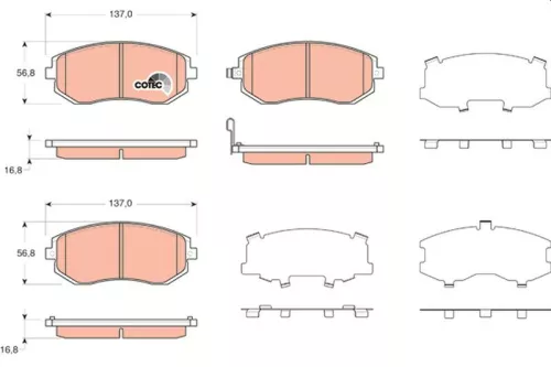 Brake Pad Set, disc brake TRW GDB3371)