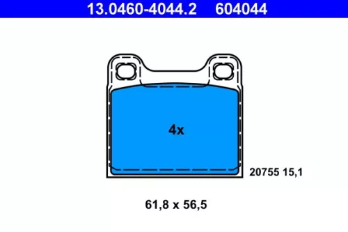 Brake Pad Set, disc brake ATE 13.0460-4044.2)