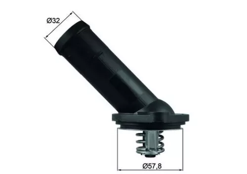 Thermostat, coolant MAHLE TI 225 92D)