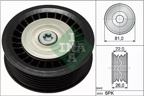 Deflection/Guide Pulley, V-ribbed belt Schaeffler INA 532 0678 10)