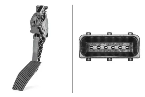 Sensor, accelerator pedal position HELLA 6PV 009 765-741)