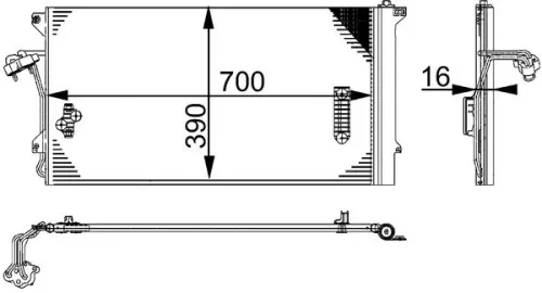 Condenser, air conditioning MAHLE AC 659 000S)
