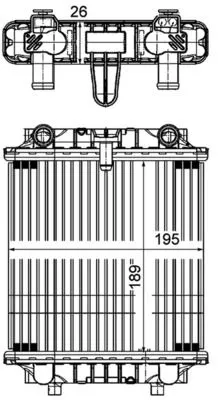 Radiator, engine cooling MAHLE CR 1202 000P)