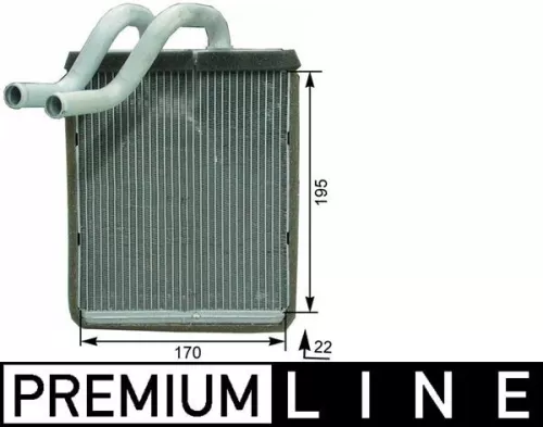 Heat Exchanger, interior heating MAHLE AH 179 000P)