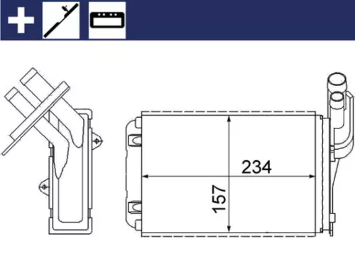 Heat Exchanger, interior heating MAHLE AH 99 000S)