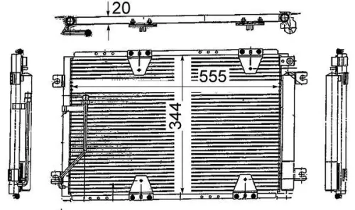 Condenser, air conditioning MAHLE AC 713 000S)