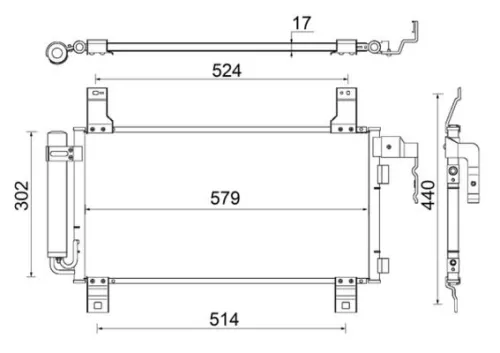 Condenser, air conditioning MAHLE AC 794 000S)