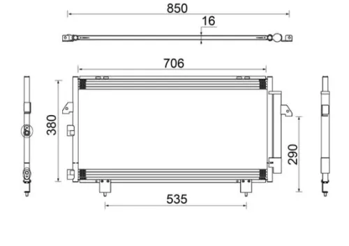 Condenser, air conditioning MAHLE AC 796 000S)