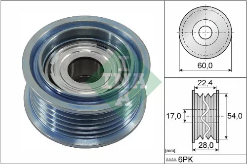 Deflection/Guide Pulley, V-ribbed belt Schaeffler INA 532 0900 10)